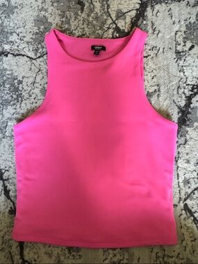 Express Hot Pink High Neck Tank Top